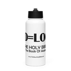 GOD = LOGIC Stainless steel water bottle with a straw lid