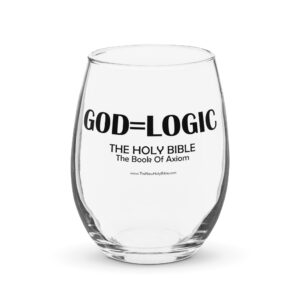 GOD = LOGIC Stemless wine glass