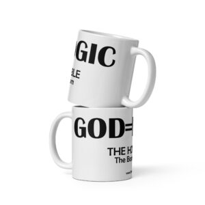 GOD = LOGIC White glossy mug